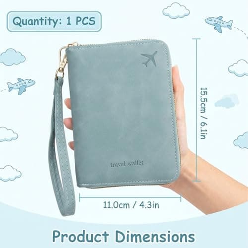 ZPLASK 1PC Passport Holder, Passport Holder Travel Wallet, Lightweight Passport Cover, Portable Secure Document Organiser, Practical Passport Wallet for Daily and Travel Use — view 2