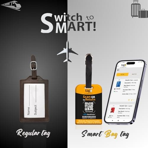 [Pack 2] tag8 Medical Equipment Smart Luggage Tag ID |Bag Tag for Respiratory Devices, CPAP, Surgical Equipment, Medical Device | Airline Compliant | SITA World Tracer Code Enabled | Gift idea — view 2