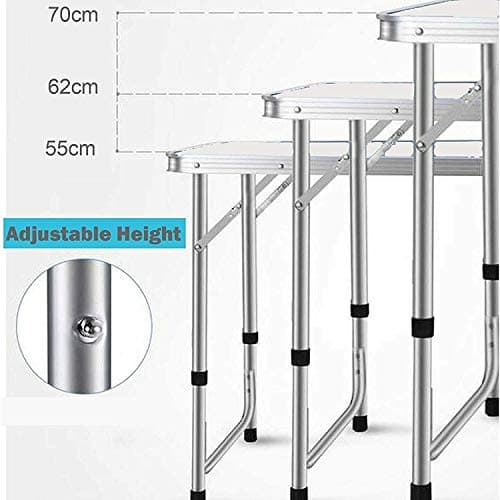 Portable Camping Table,4FT Lightweight Folding Table with MDF Table Top,Fold up Table for Outdoor Garden Picnic Cooking Beach Hiking Fishing,Easy to Carry&Clean — view 4