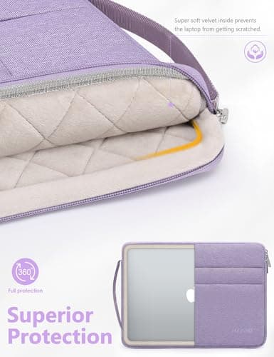 HYZUO 14-15 Inch Laptop Case Sleeve Bag for MacBook Air 15 M5, Lilac Purple — view 5