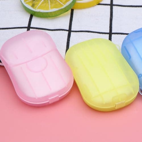 8pcs Portable Paper Soap Tablets in Plastic Box for Hiking Office Use — view 4