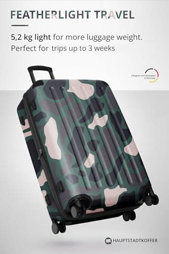 Hauptstadtkoffer Spree – Large Hardshell Suitcase, TSA Lock, 4 Double Wheels, Trolley Luggage, Rolling Suitcase, Travel Case with Expandable Capacity, 75 cm, 119 Liters, Camouflage — view 3