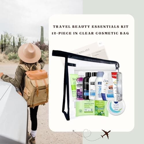 Travel Toiletries for Women, Essentials Travel Toiletries Set for Women, Mini Toiletries Set for Holiday, Hospital, Maternity, Mini Toiletries Airport Approved Liquids — view 3