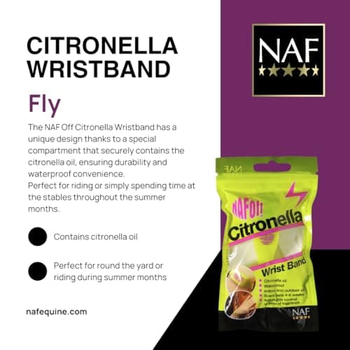 NAF Off Citronella Wrist Band – Long-Lasting Citronella Scented Band for Riders – Ideal for Outdoor Riding, Yard Work & Travel – Reusable & Adjustable Insect Repellent Wristband — view 2
