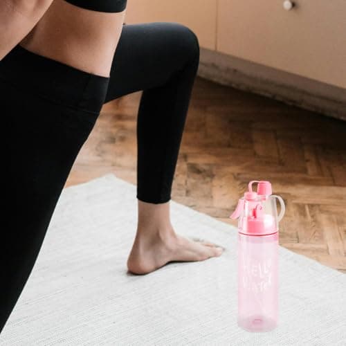 Thyonta 580ML Mist Spray Water Bottle, Leakproof Sports Drinking Bottle with Cooling Spray Function, Wide Mouth Hydration Bottle with Carry Strap for Gym, Cycling, Hiking and Outdoor Activities — view 5