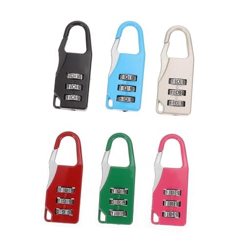 HANABASS Anti-Theft Password Lock Mini Digit Lock for Suitcase Luggage Travel Bag Gym Locker Security Combination Padlock Iron Construction with Code Modification Function
