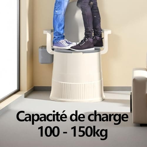 RVTENRIO Portable Toilet Chair with Backrest and Armrests – Blue — view 6