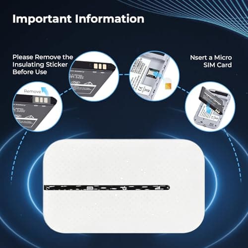 4G/5G Portable WiFi Router with SIM Card Slot, 150Mbps High-Speed Pocket WiFi for Laptop, LTE Mobile Hotspot with a Powerful 2100mAh Battery for Outdoor Travel Camping Party Caravan Phone Laptop — view 4