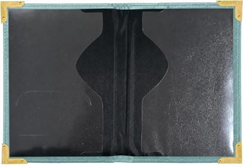 StoneMaxi UK British Passport Holder PU Leather Travel Wallet with Gold Embossed Design (Light Blue) — view 4