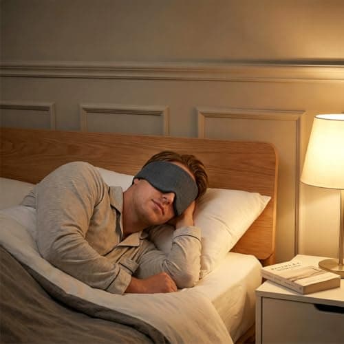 Uitee Eye Mask Blackout Cotton Blend DeepGray Blindfold for Sleeping Travel — view 6