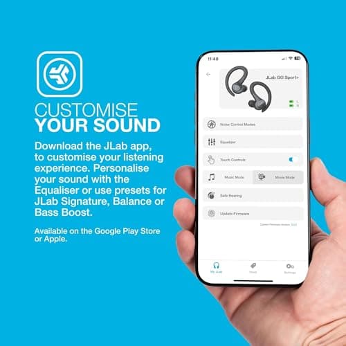 JLab Go Air Sport+ Running Headphones - Bluetooth Earbuds, Coral — view 4