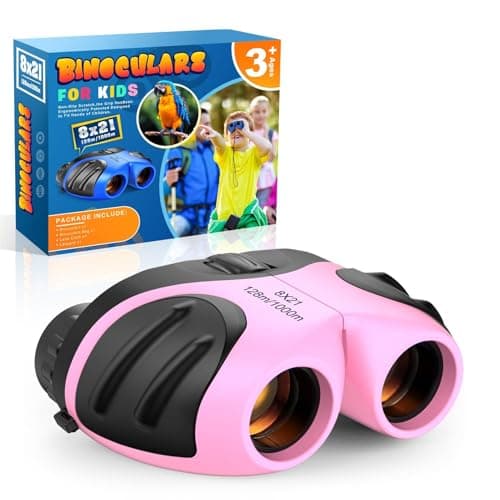 EUTOYZ 4-10yet Olds Binocular, Outdoor Toys Boys Girls Pink, Stocking Pink fillers Child gifts