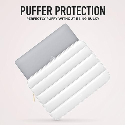 VANDEL - The Original Puffy Laptop Sleeve 13-14 Inch White Laptop Sleeve for Women Carrying Case Cover MacBook Pro 35.6 cm, MacBook Air 13 Inch, iPad Pro 12.9, Dell, Asus, HP — view 2
