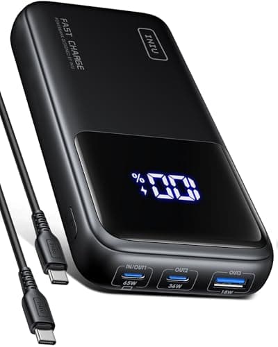 INIU Laptop Power Bank, Compact 20000mAh 65W Fast Charging Battery Pack