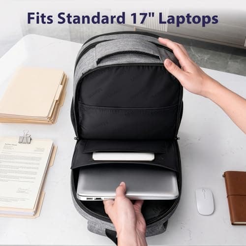 MATEIN Laptop Backpack, 17 Inch Large Backpack for School, Travel, Work — view 2