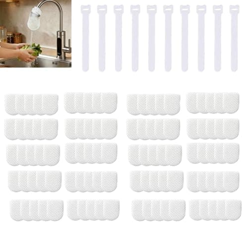 Splash-Proof Cotton Filter Bag For Taps, Faucet Filter Cotton Bag, Captures Rust Sediment Scale,Ultra-Fine 1000-Mesh Filtration Technology Designed, For Home Dorm Travel Outdoor Well Use
