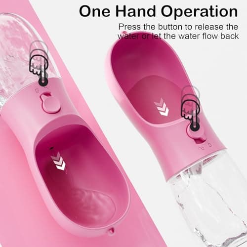 3 in 1 Portable Dog Water Bottle with Food Container and Waste Bag, Multifunctional Pet Travel Water Dispenser Water Bottle for Outside Drinking and Eating,Suitable for Puppy and Cats — view 5