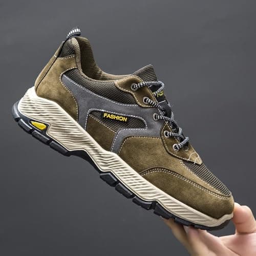 Men's Outdoor Hiking Shoes Lightweight Suede Mesh Walking Trainers — view 2