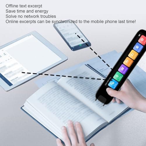 Scan Reader Pen for Dyslexia, Portable 112 Language Translator Device, Scan Reader Pen for Voice Translator Device, Reading Pen Text Excerpt for Business Travel Students Learning — view 6