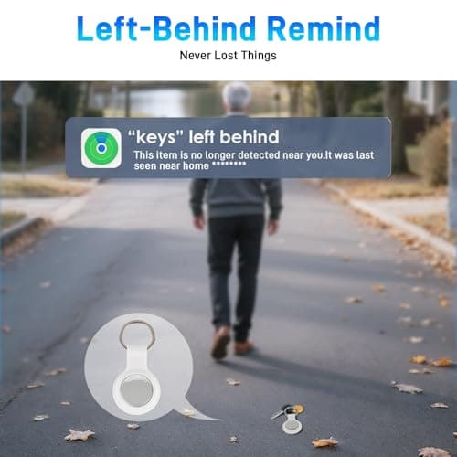 2 Pack Air Tracker Tag, Item Finder Bluetooth Smart Tracker Tags Works with Apple Find My App (iOS Only),Tracker for Keys,Luggage,Bags,Wallets — view 5