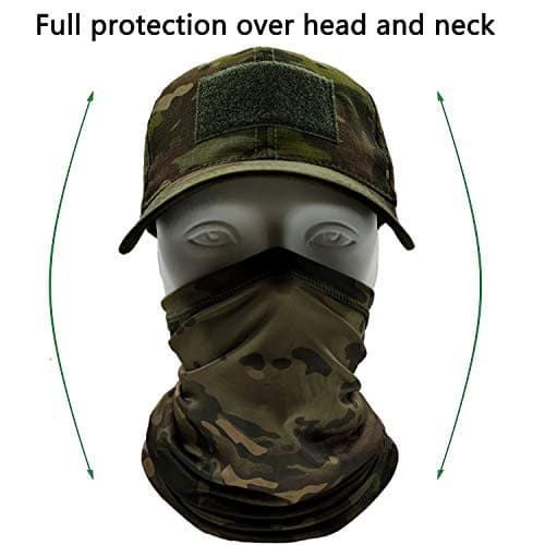 ehsbuy Baseball Caps for Men with Cooling Neck Gaiter Face Scarf Army Tactical Military Hat Neck Tube Snoods for Hiking Hunting Camping Fishing Outdoor Sports Camouflage — view 2