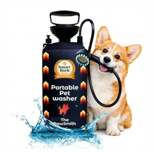 The PawSmith Portable Pet Washer, 5 Litre and 8 Litre, with Shower Head Attachment (Large)