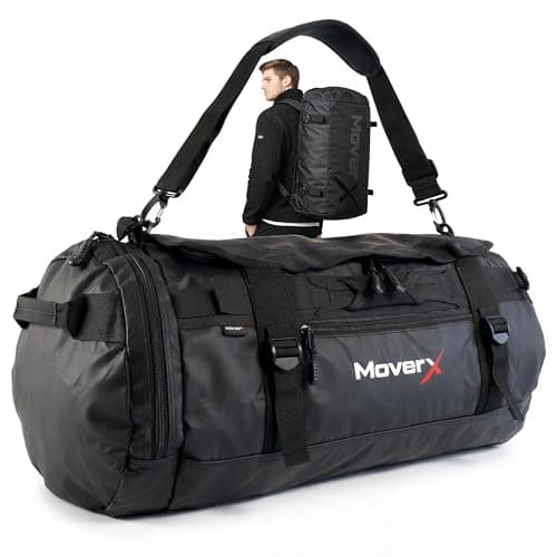 MoverX 60L Hiking Backpack, Gym Bag, Camping Rucksack, Trekking Waterproof Backpack, Holdall Duffle Bag, Travelling Large Rucksack, Festival Sports Outdoor Cycling back pack for Women Men, Black