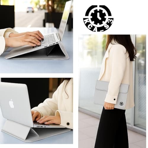 KCA_S3 Silver Laptop Sleeve 11-13.3 Inch ONLY Xiaomi Air 13.3" Huawei MateBook E X 13 Honor MagicBook MacBook Air Pro ASUS ZenBook 13 Acer Swift 3 Galaxy Xiaomi 12.5 Magnetic Stand, Not for 14-16” — view 5