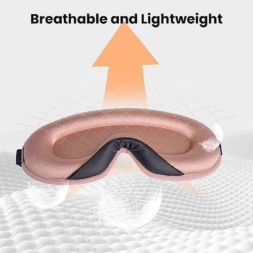 SUSNUAN Sleep Eye Mask, 3D Contoured Mask Light Blocking for Women and Men, Soft Comfortable Night Blinder, Suitable Travel, Lunch Breaks, Sleeping, Meditation (Pink), Pack of 1 — view 4