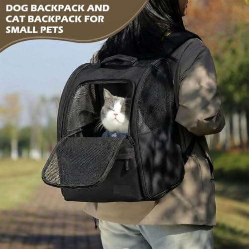 Dog/Cat Backpack for Small Pets 2-8kg Foldable Pet Backpack Pet Carrier Bag — view 3