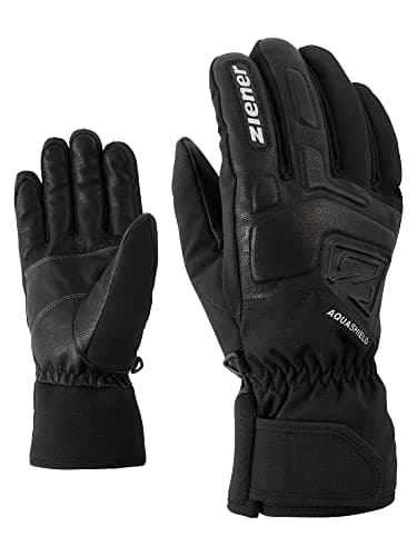 Ziener GLYXUS AS(R) Adult Ski Gloves Alpine Winter Sports Waterproof Breathable Black 8.5