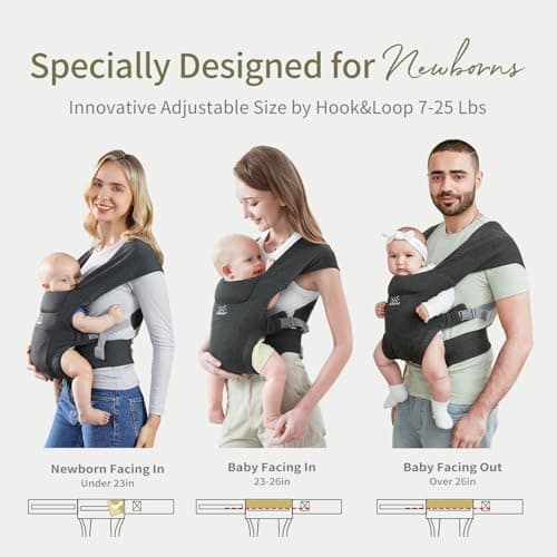 MOMTORY Baby Carrier for Newborns, Ergonomic Hip Seat Carrier, 3-12kg — view 4