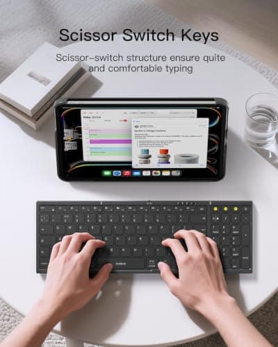 Inateck Wireless Foldable Keyboard and Mouse Set, Portable — view 6