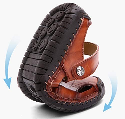 Summer Casual Adjustable Strap Shoes Walking Beach Travel Sandal Slipper Brown , 8 UK =41 EU — view 5