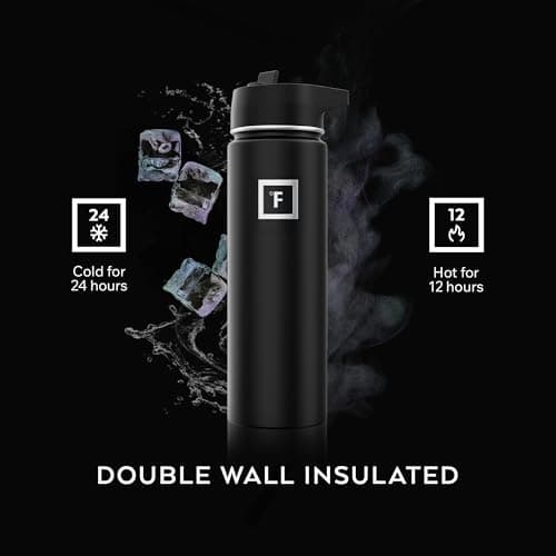 Insulated Water Bottle with Straw - 650/950/1200/1800 ml - Leakproof Double-Walled Stainless Steel Metal Drink Flask BPA-Free - Sports Travel Gym Camping Hiking Kids — view 4