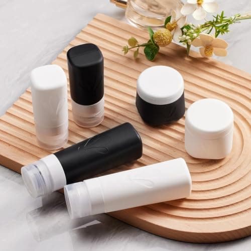 INSFIT Silicone Travel Bottles Set, 6 Pack Toiletry, Leakproof Travel Accessories for Women, Airplane Essentials — view 6