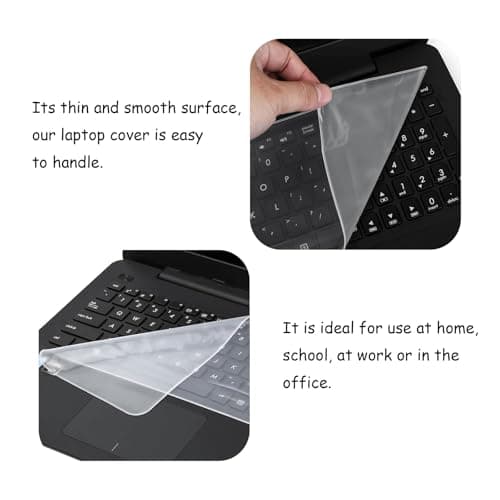 Keyboard Cover,Universal Silicone Keyboard Protective Film Cover Anti Dust Waterproof Keyboard Protector Silicone Protective Cover Compatible with 15-17 inch Laptops,Notebooks,Netbooks,Etc. — view 4