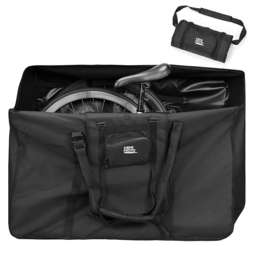 KEMIMOTO Bike Travel Bag for Airplane w/Tire Compartment, Fits 20-26" Bike