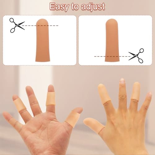 20 Pcs Gel Finger Cots, Silicone Finger Protectors Kit -10 Breathable Finger Sleeves Finger Bandages with Holes + 10 Sealed Finger Protectors,Fingers Covers for Hand Wounds Eczema, Arthritis, Cracking — view 5