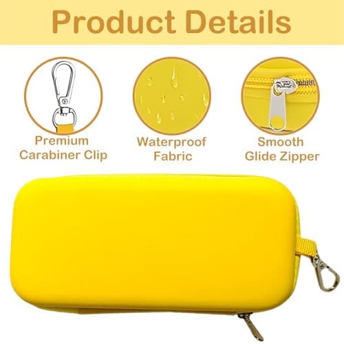 DXPETA 3-Piece Hard Shell Glasses Case with Eyeglass Repair Kit and Cleaning Cloth, Protective Sunglasses Case for Women and Men, Portable Travel Glasses Organizer for Daily Commuting — view 3