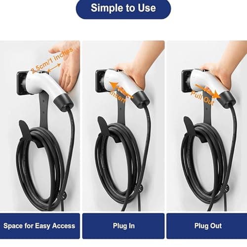 EV Charging Cable Holder Stainless Steel Bracket Organizer — view 4