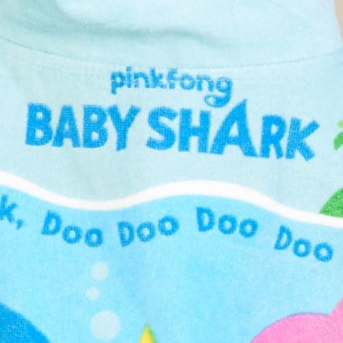 Baby Shark Poncho Towel 100% Cotton Terry 12M+ Super Absorbent Machine Washable 50 x 50cm Unisex Baby Bath Beach Swimming Towel for Children with Hood — view 6