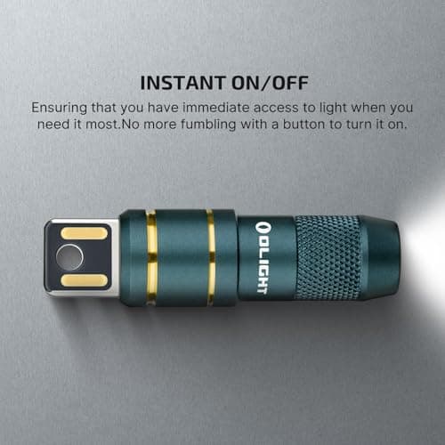 OLIGHT IMINI 2 Keychain Light 50 Lumens EDC Rechargeable Mini Torch, Magnetic Base Lamp with Integrated USB Plug, High Performance Compact LED Flashlight for Daily Carry (Dream Blue) — view 3