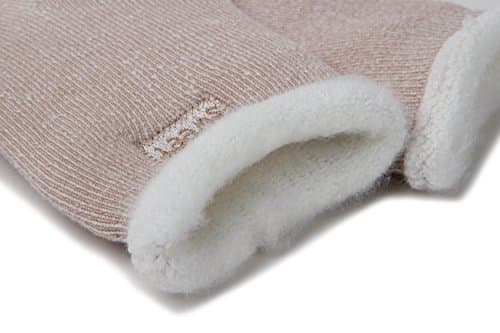 JARSEEN 2 Pairs Womens Wool Thermals Socks Warm Wool Pile Lined Insulated Thick Knitting Ladies Socks Winter Cute Embroidery (2 Khaki, UK 4-9) — view 6