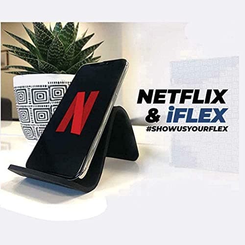 iFLEX Mini Flexible Phone Holder for Travel, Work and Home – This Travel Cell Phone Stand is The Perfect iPhone Holder and Works with Any Smartphone – Non-Slip Grip, Strong and Durable - Sky Blue — view 5