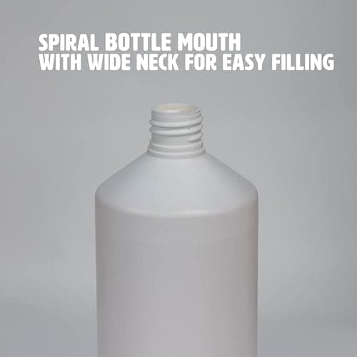 Palm Safe 2pcs 1 Litre HDPE Durable Plastic Bottles BPA Free Refillable Reusable with Non Leak Flip Caps for Liquids — view 3
