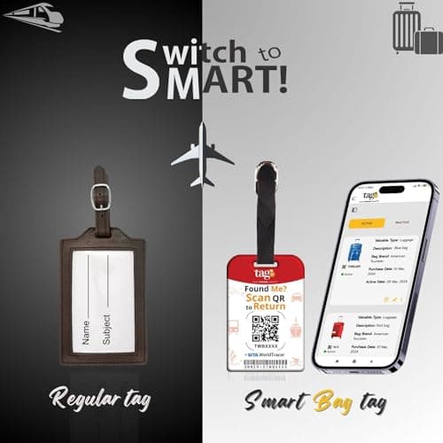 [Pack 2] tag8 Swiss Flag Smart Bag tag |Trendy Luggage tag ID Identification Fashionable Digital Name tag | Airline Compliant, SITA Enabled | Travel Gift idea, Collectible — view 2
