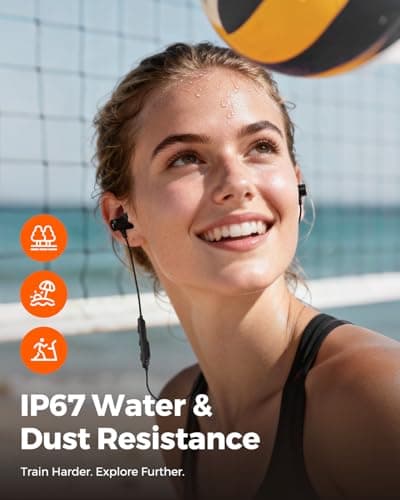 truefree HD-100 Wireless Earbuds, Bluetooth 6.0 Neckband Headphones — view 5