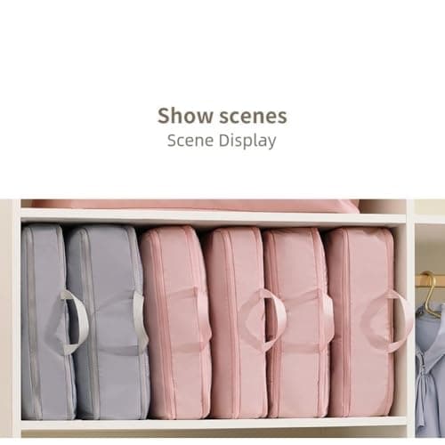 FUANA for Large Capacity Travel Clothes Storage Bag with Compression, Breathable Metal Vents & Double Down Jackets, Moisture-Proof Organizer (40x30x12cm) — view 2