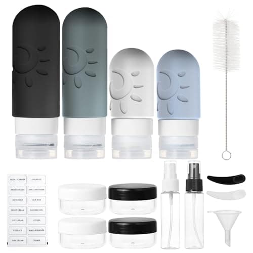 Ijksbehjf Stylish Refillable Silicone Bathroom Set Business Travel Essential Storage Bottles for Fitness Enthusiasts and Travelers Family Bathroom Set — view 5